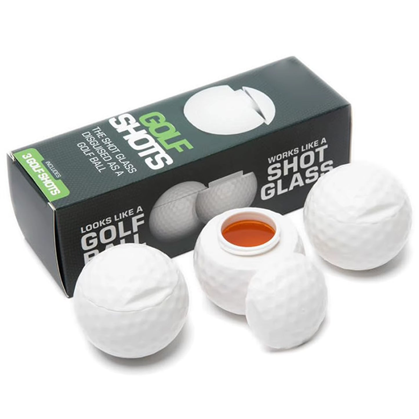 1/3Pcs Golf Ball Shaped Shot Glass Washable Reusable Wine Cup Plastic Shot Glass with Lid Great Present Idea