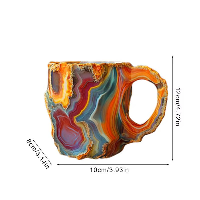 Mineral Crystal Drinking Cups Mineral Cups Desktop Decoration Resin Mug Novelty Coffee Cups Exquisite Fake Mineral Mug