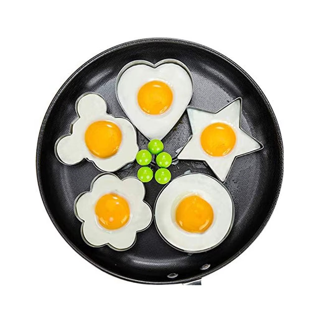 Stainless Steel 5 Style Fried Egg Pancake Shaper Omelette Mold Mould Frying Egg Cooking Tools Kitchen Accessories Gadget