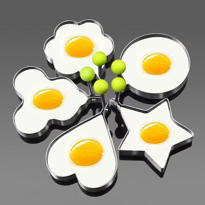 Stainless Steel 5 Style Fried Egg Pancake Shaper Omelette Mold Mould Frying Egg Cooking Tools Kitchen Accessories Gadget