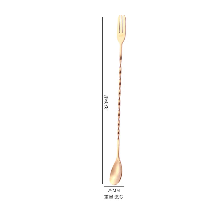 Creative Long Spiral Handle Cocktail Spoon Stainless Steel Whisky Wine Mixing Spoon Shaker Muddler Stirrer Bar Accessories