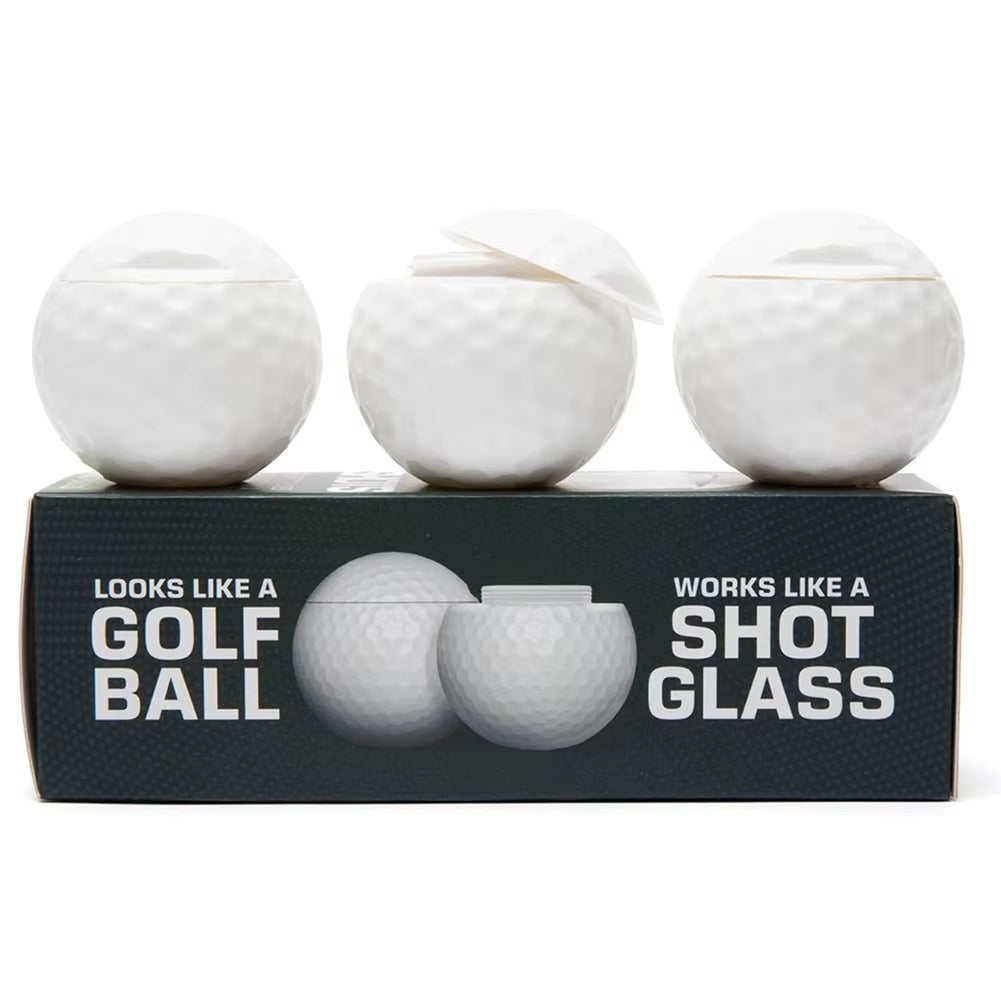 1/3Pcs Golf Ball Shaped Shot Glass Washable Reusable Wine Cup Plastic Shot Glass with Lid Great Present Idea