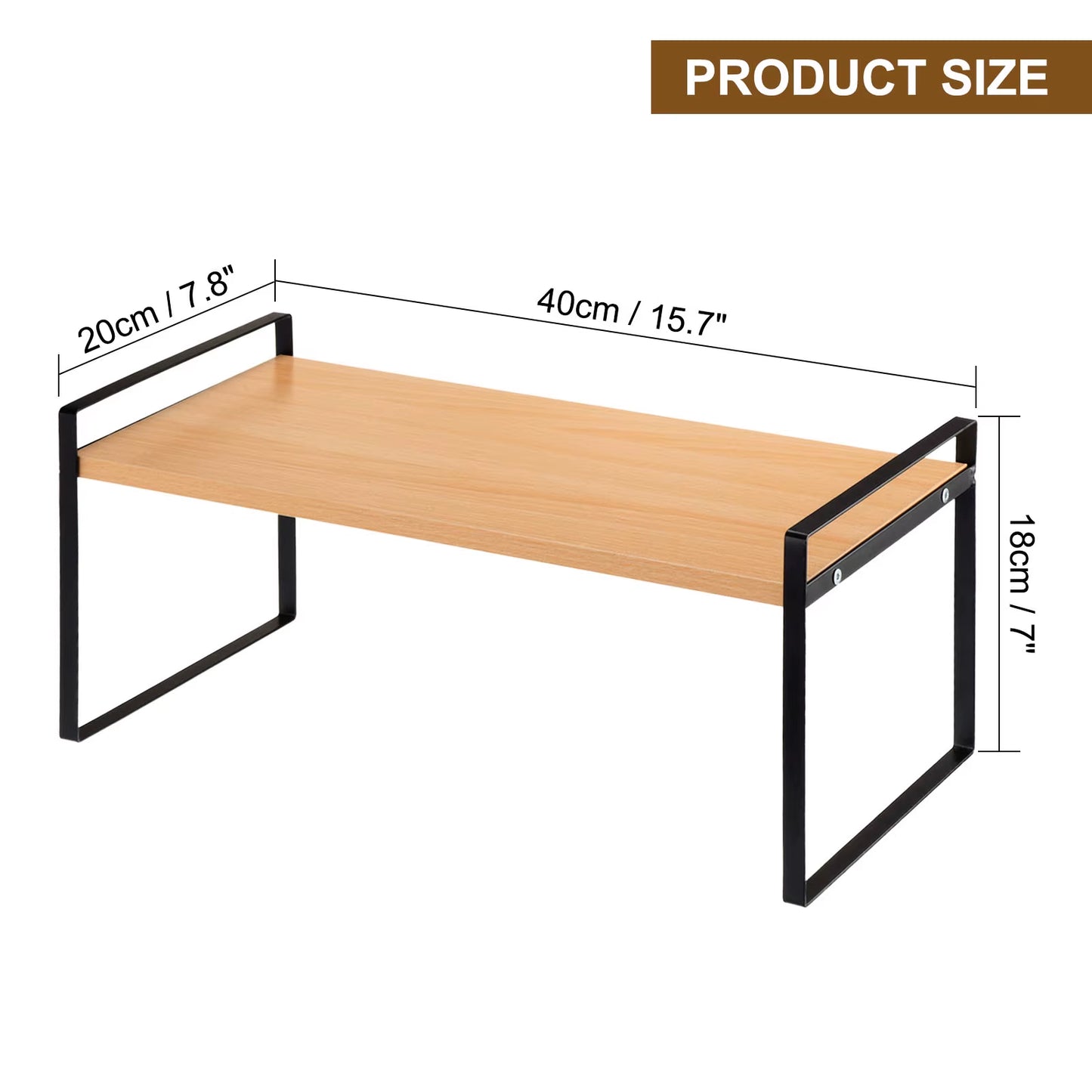 Kitchen Countertop Organizer, Stackable Kitchen Spice Racks Countertop Shelves Suitable for Kitchen Table, Cupboard An