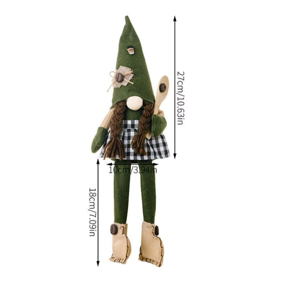 1/2 Pcs Coffee Gnome Coffee Bar Decoration, Handmade Swedish Gift Farmhouse Plush with Coffee Bag Christmas Kitchen Decoration