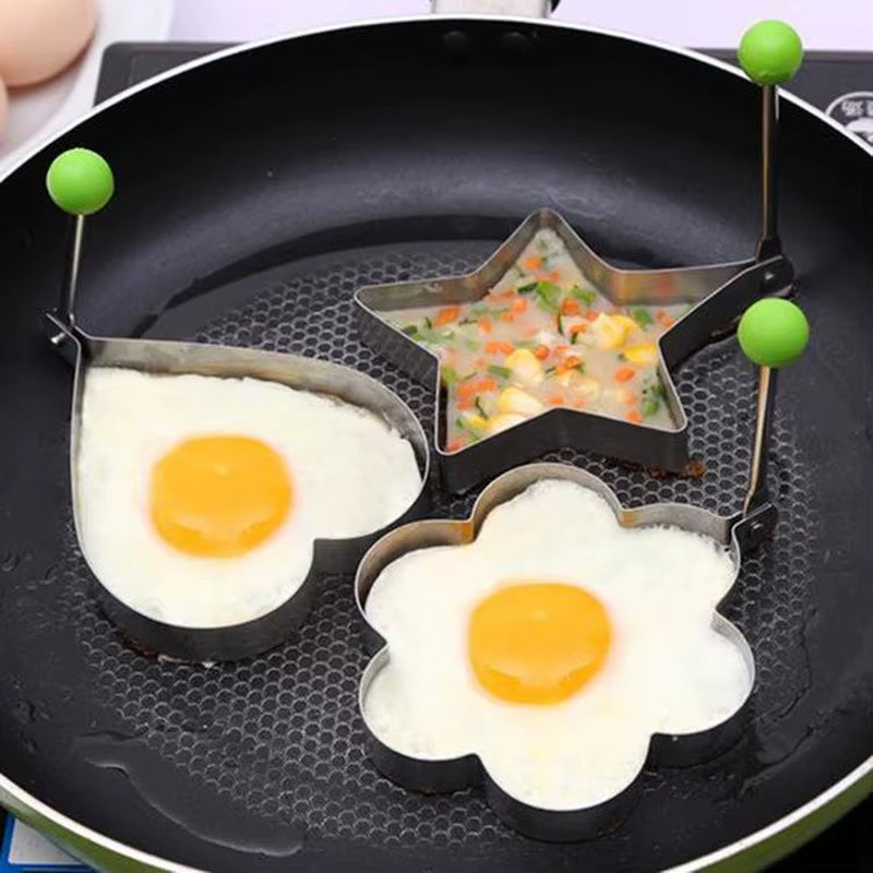 Stainless Steel 5 Style Fried Egg Pancake Shaper Omelette Mold Mould Frying Egg Cooking Tools Kitchen Accessories Gadget