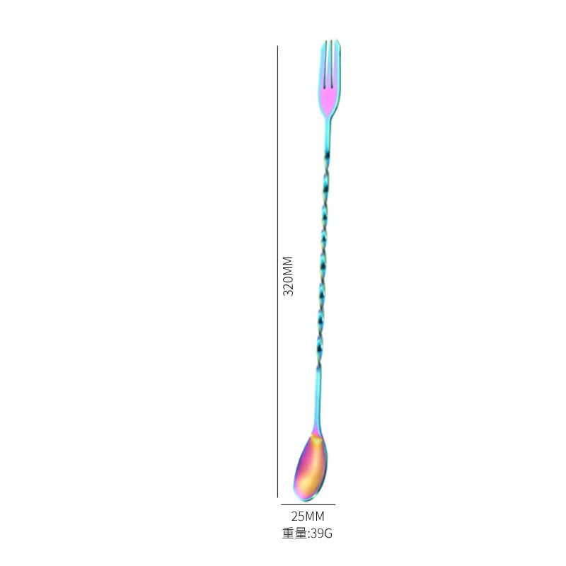 Creative Long Spiral Handle Cocktail Spoon Stainless Steel Whisky Wine Mixing Spoon Shaker Muddler Stirrer Bar Accessories