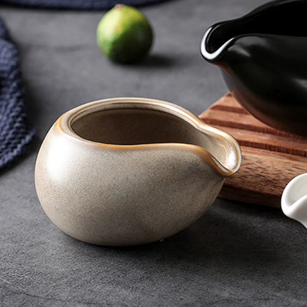 Mini round Spout Ceramic Milk Jug Sauce Pitcher Coffee Syrup Dispenser Cold Kettle Drinkware Kitchen Dining Bar Nordic Style