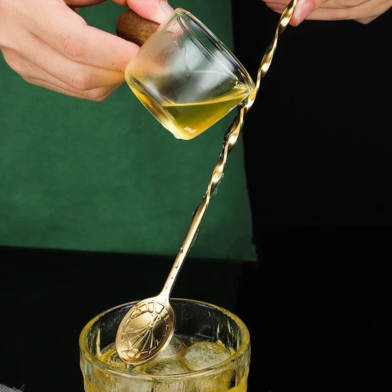 36/32.2Cm Spiral Bar Cocktail Spoon Stainless Steel Bartender Stir Spoons Muddlers Whisky Drinks Mixing Rod Kitchen Accessories