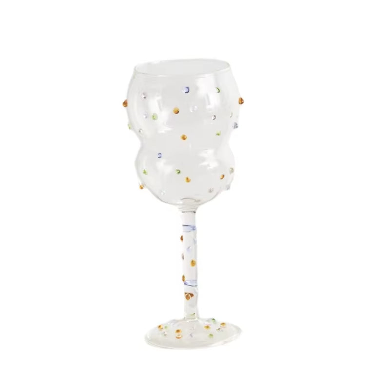 Champagne Coupe Colorful Goblet Glass Sparkling Gem Cocktail Champagne Glass Dessert Drinking Glasses Bar Wine Glasses