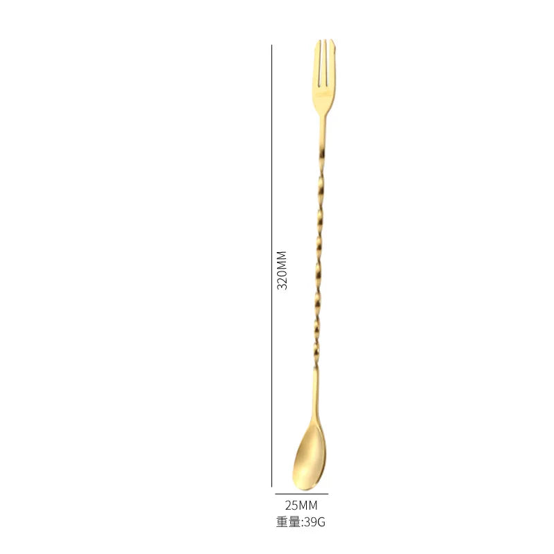 Creative Long Spiral Handle Cocktail Spoon Stainless Steel Whisky Wine Mixing Spoon Shaker Muddler Stirrer Bar Accessories