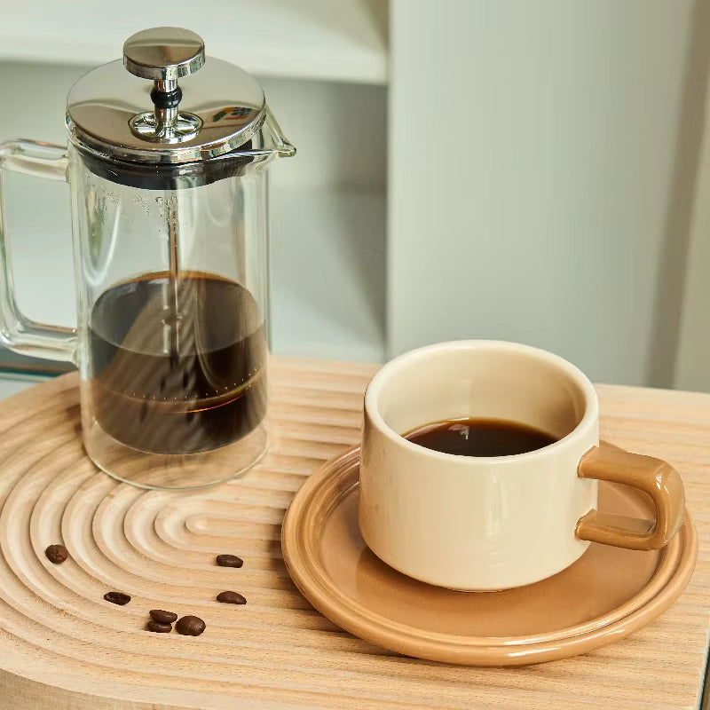 3 Sets Coffee Cups Set Ceramic Cups and Saucers Set Family Tea Cup Set Cups and Mugs Drinkware British Coffee Cups