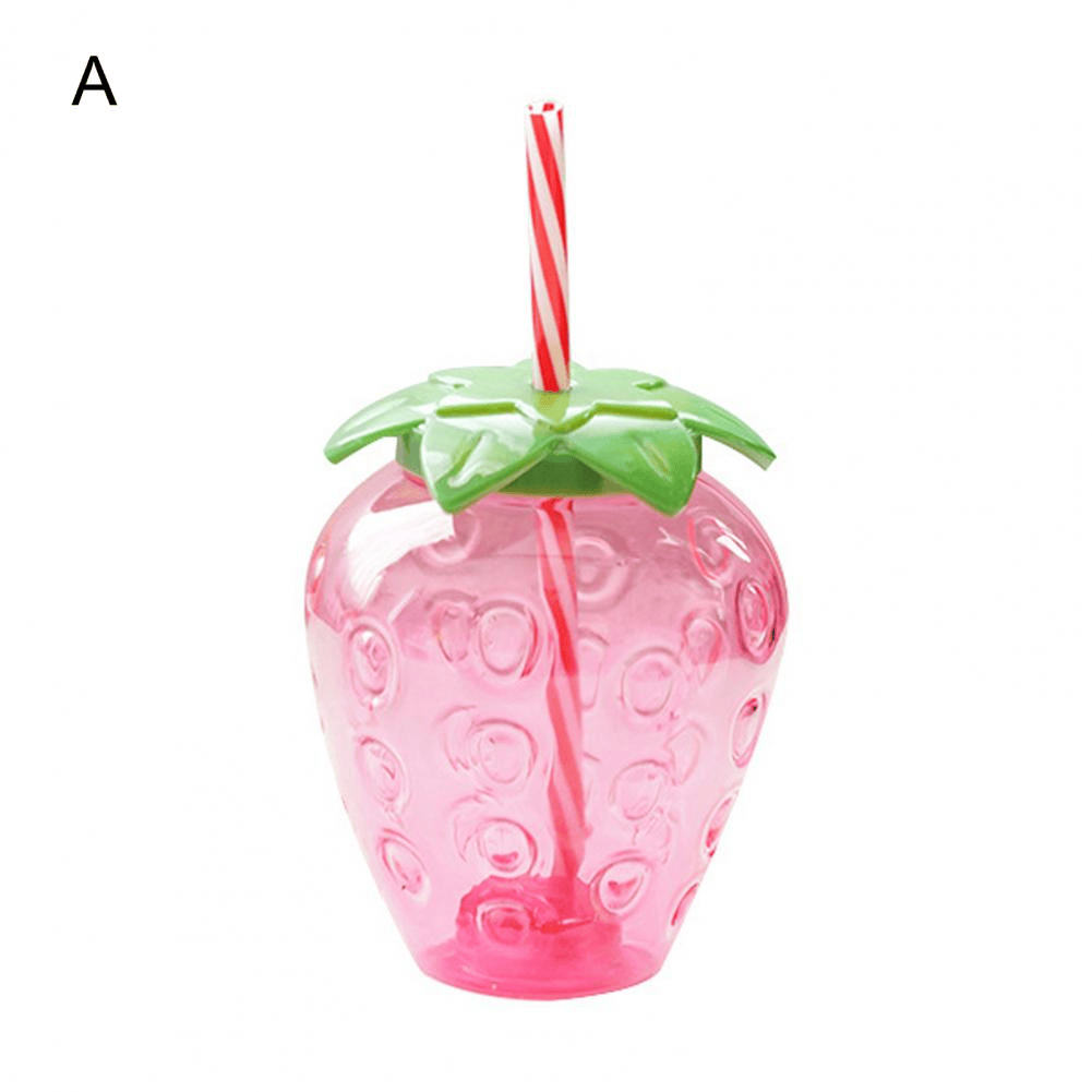 Strawberry Straw Bottle – Sip Sweet, Stay Cool
