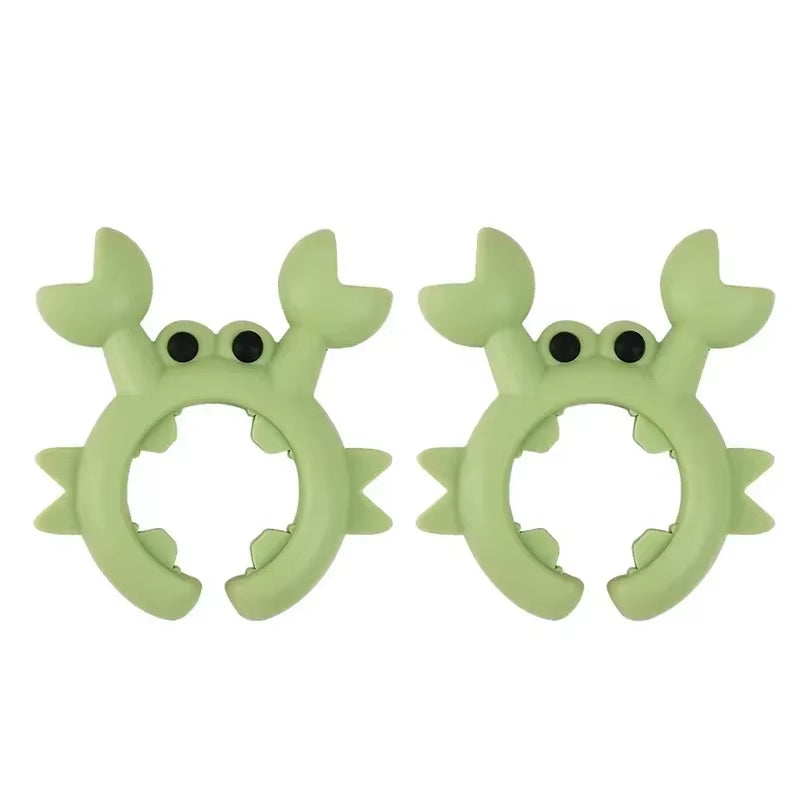 4/1PCS Silicone Spatula Rack Small Crab anti Scalding Overflow Pot Clip Spoon Holder Clip Universal Shovel Rack Kitchen Gadget