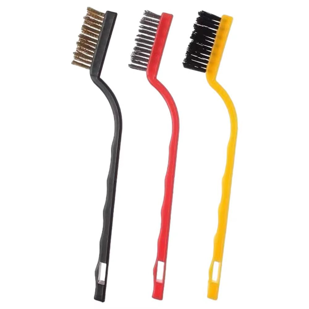 3Pcs Stove Cleaning Brush Gas Stove Cleaning Wire Brush Kitchen Tools Metal Fiber Brush Strong Decontamination Home-Appliance