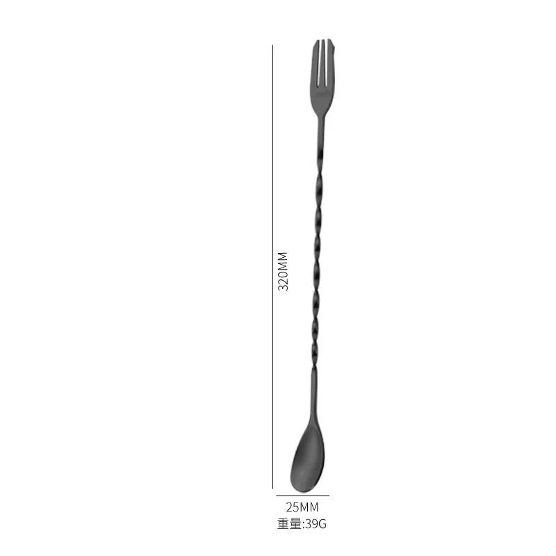 Creative Long Spiral Handle Cocktail Spoon Stainless Steel Whisky Wine Mixing Spoon Shaker Muddler Stirrer Bar Accessories