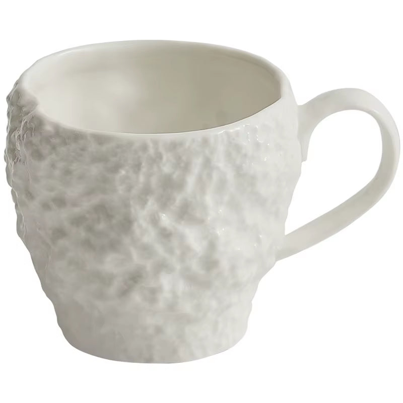 Rock Pattern Milk Cup Breakfast Cup Ceramic Ear Hanging Espresso Cup Creative English Afternoon Tea Mug Water Cup
