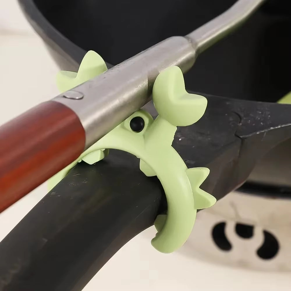 4/1PCS Silicone Spatula Rack Small Crab anti Scalding Overflow Pot Clip Spoon Holder Clip Universal Shovel Rack Kitchen Gadget