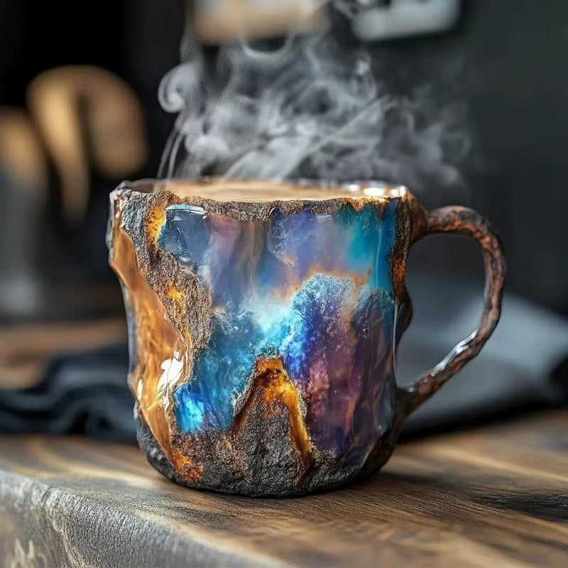 Mineral Crystal Drinking Cups Mineral Cups Desktop Decoration Resin Mug Novelty Coffee Cups Exquisite Fake Mineral Mug