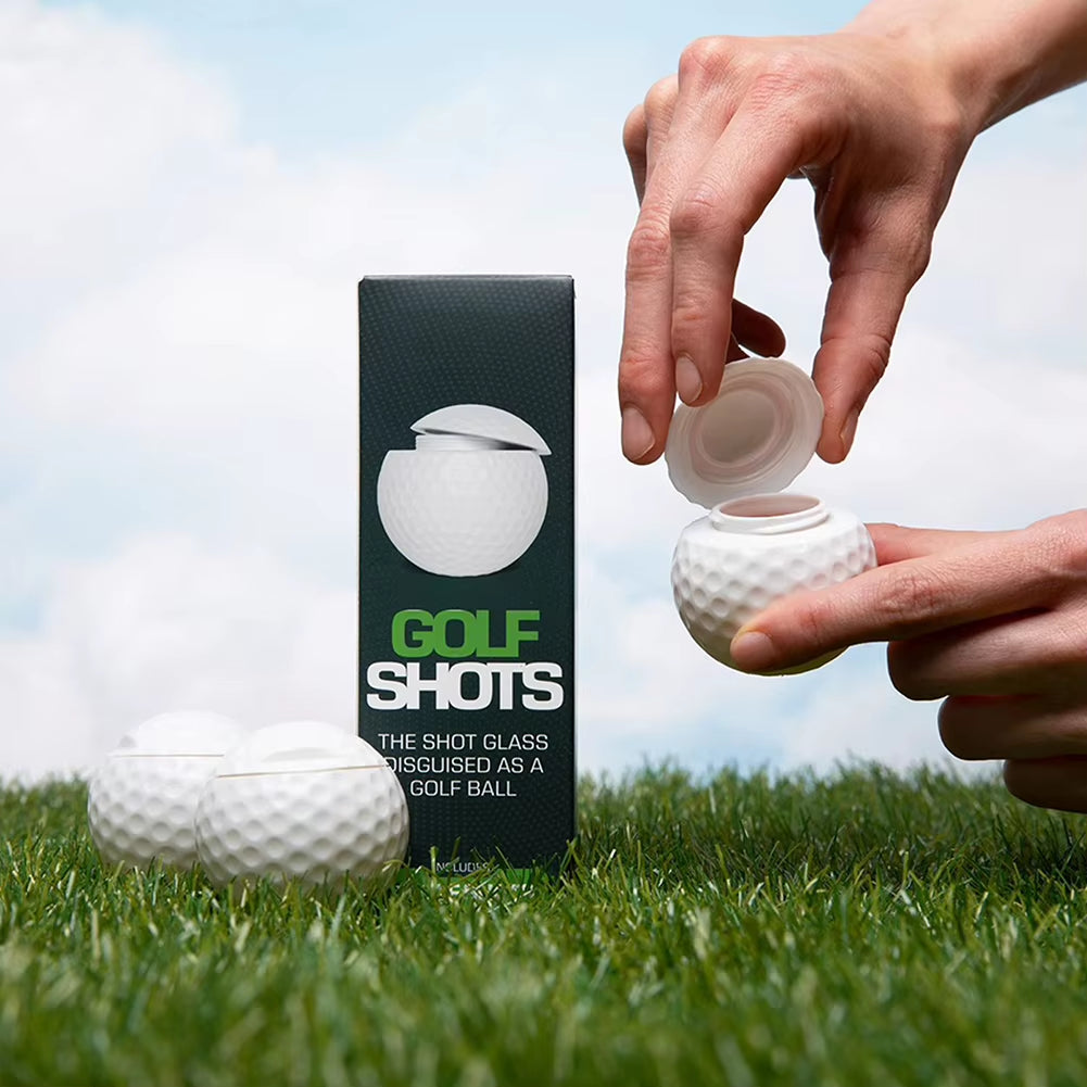 1/3Pcs Golf Ball Shaped Shot Glass Washable Reusable Wine Cup Plastic Shot Glass with Lid Great Present Idea