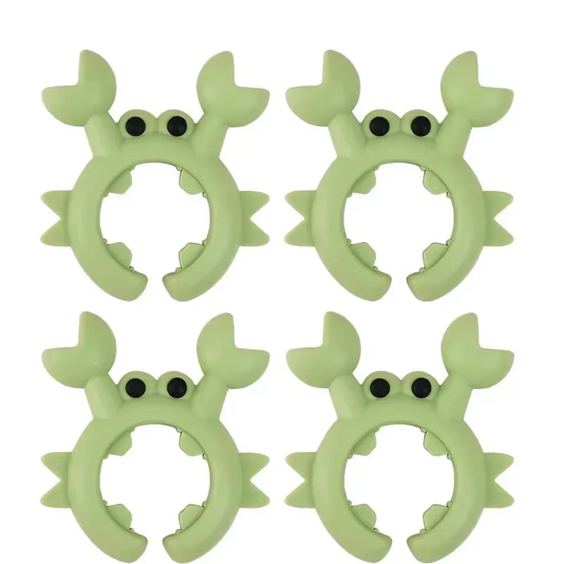 4/1PCS Silicone Spatula Rack Small Crab anti Scalding Overflow Pot Clip Spoon Holder Clip Universal Shovel Rack Kitchen Gadget