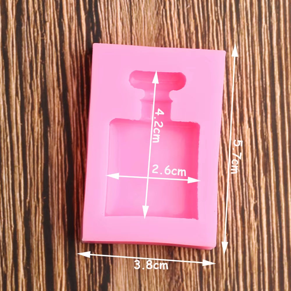 3D Perfume Bottle Silicone Mold Wedding Cake Decorating Tools Cupcake Topper Chocolate Gumpaste Fondant Mould Baking Moulds