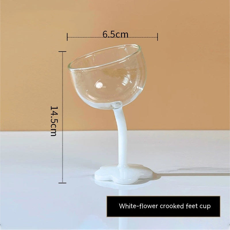 Creative Glass Goblet Pink Love Wine Glass Cocktail Glass Couple'S Cups Gift