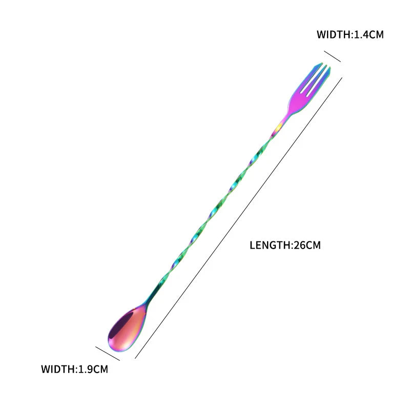 36/32.2Cm Spiral Bar Cocktail Spoon Stainless Steel Bartender Stir Spoons Muddlers Whisky Drinks Mixing Rod Kitchen Accessories