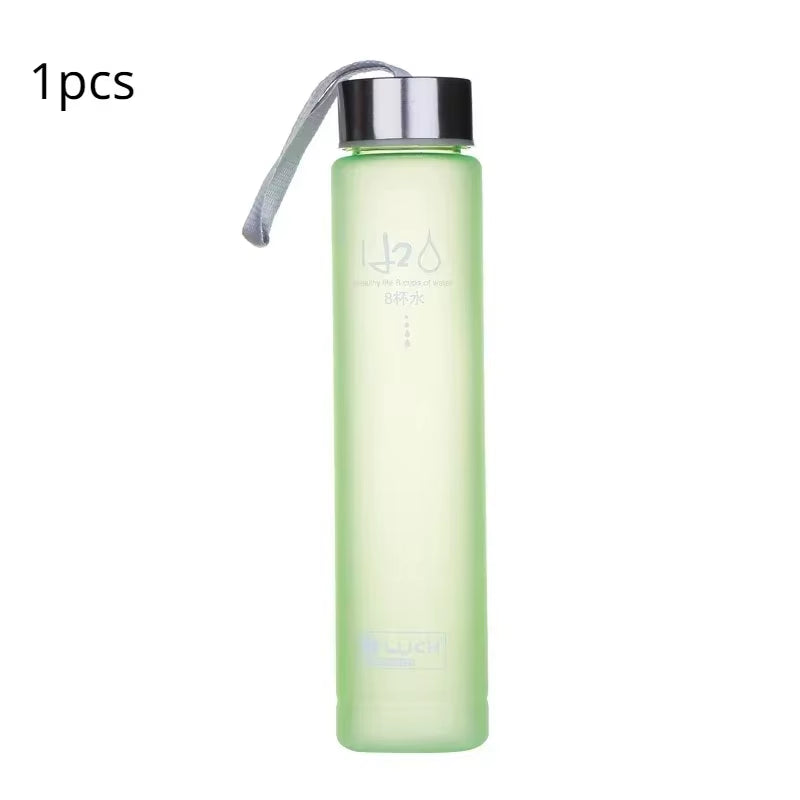 Water Bottle Drinkware Termos Frosted Stainless Steel Thermos Bottle Sport Drink Items Shatterproof Plastic Lemon Juice Storage