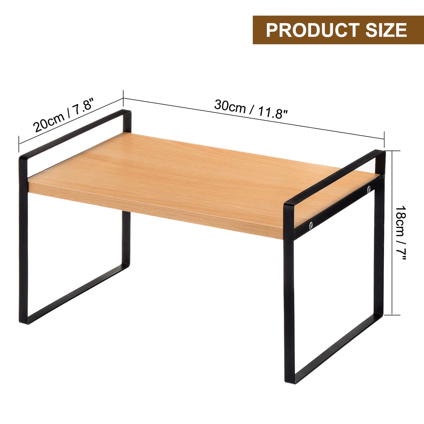 Kitchen Countertop Organizer, Stackable Kitchen Spice Racks Countertop Shelves Suitable for Kitchen Table, Cupboard An