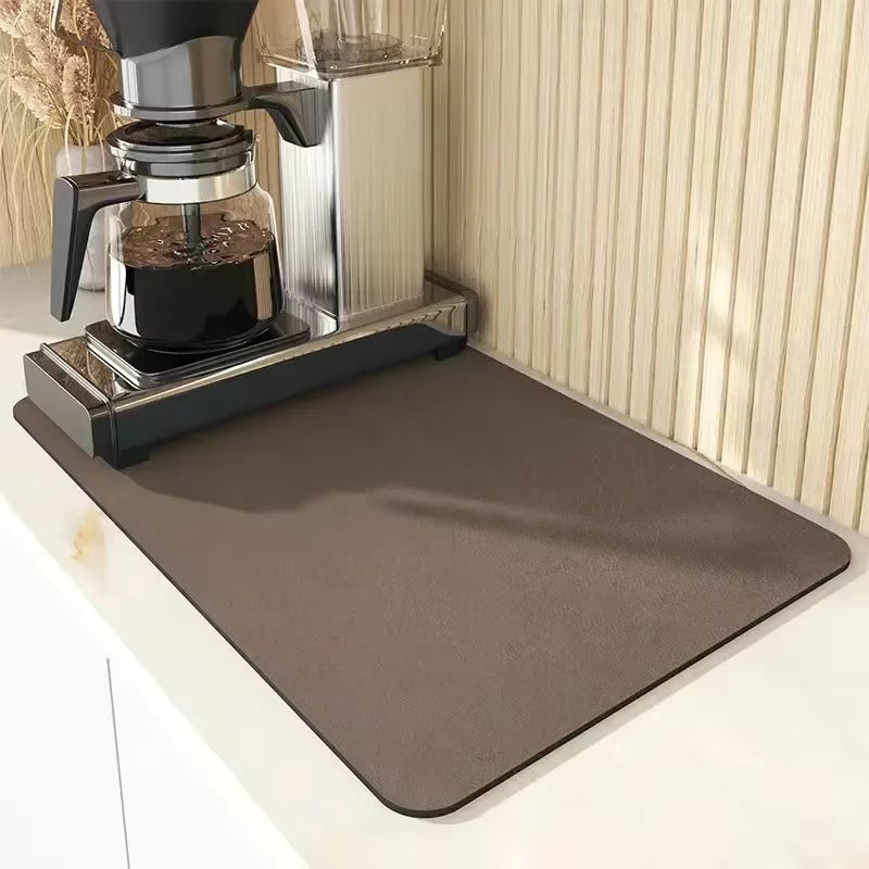 Kitchen Mat Drainer Kitchen Pad Coffee Absorbent Dish Place Mats Drying Tableware Pad Dish Cocina Mats for Kitchen Accessories