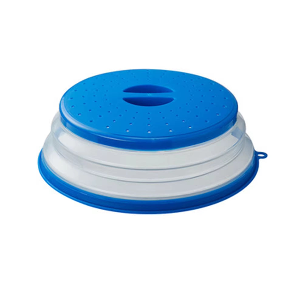 Microwave Splatter Cover Heating Folding Cover Silicone Fresh-Keeping Cover Oil-Proof Splash-Proof Cover with Hook Cooking Lids