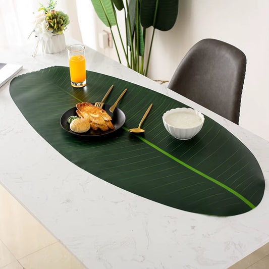 Table Mat Heat Resistant Plastic Monstera Leaves Shaped Coaster Home Kitchen Waterproof Pad Desk Cup Mat Holder