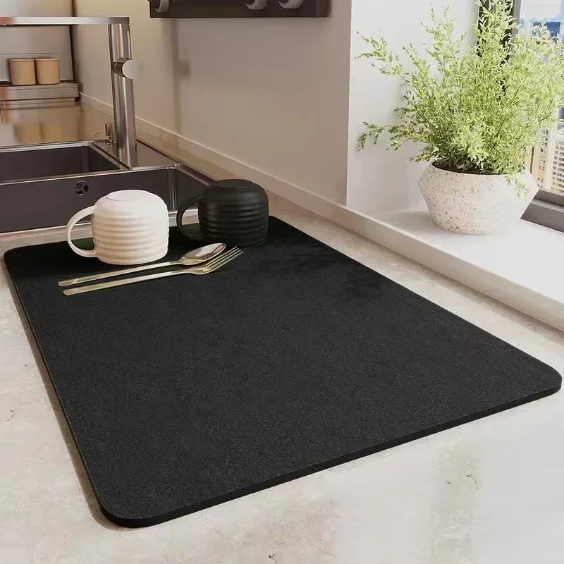 Kitchen Mat Drainer Kitchen Pad Coffee Absorbent Dish Place Mats Drying Tableware Pad Dish Cocina Mats for Kitchen Accessories