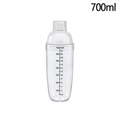 Plastic Cocktail Shaker Hand Shaker Cup with Scales 350Ml/530Ml/700Ml/1000Ml Milk Tea Wine Drink Shaker Mixer Bar Tool