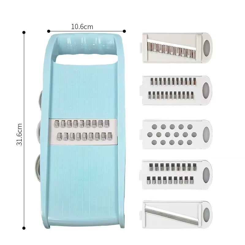 5 In1 Vegetable Fruit Slicer Multifunctional Manual Food Grater Cutter Potato Household Chopper Kitchen Veggie Dicer Gadgets