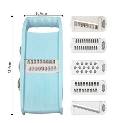 5 In1 Vegetable Fruit Slicer Multifunctional Manual Food Grater Cutter Potato Household Chopper Kitchen Veggie Dicer Gadgets