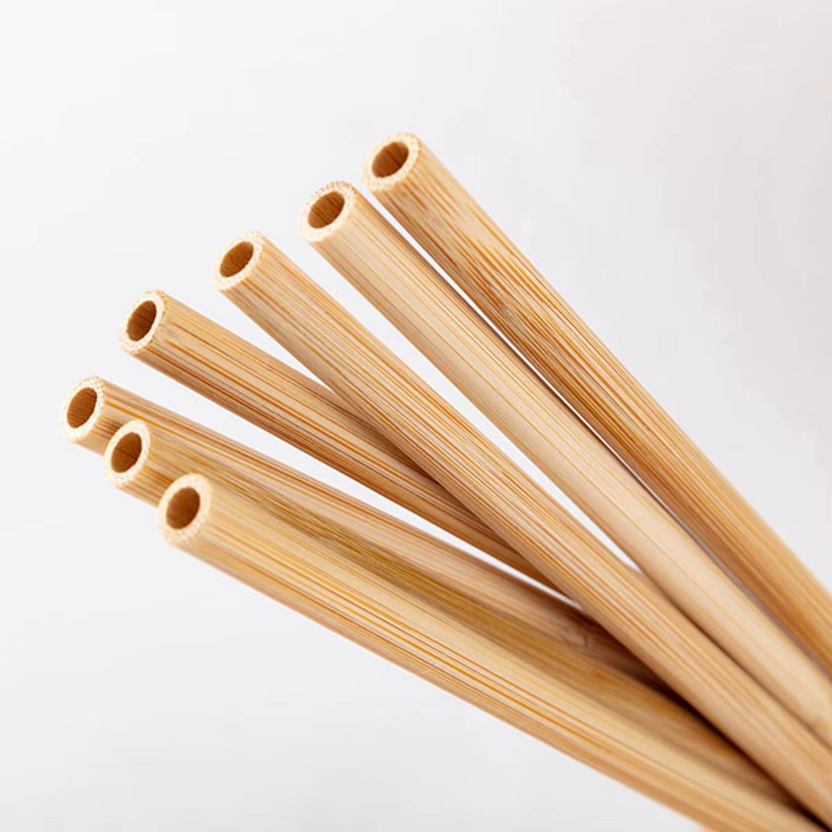 10Pcs Natural Bamboo Straw Reusable Drinking Straws with Case Biodegradable Eco-Friendly Bamboo Straws for Cocktail Bar Drinks