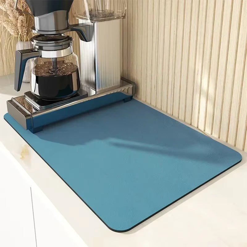 Kitchen Mat Drainer Kitchen Pad Coffee Absorbent Dish Place Mats Drying Tableware Pad Dish Cocina Mats for Kitchen Accessories