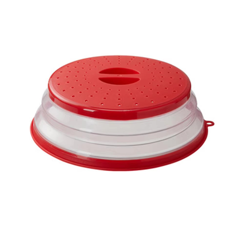 Microwave Splatter Cover Heating Folding Cover Silicone Fresh-Keeping Cover Oil-Proof Splash-Proof Cover with Hook Cooking Lids