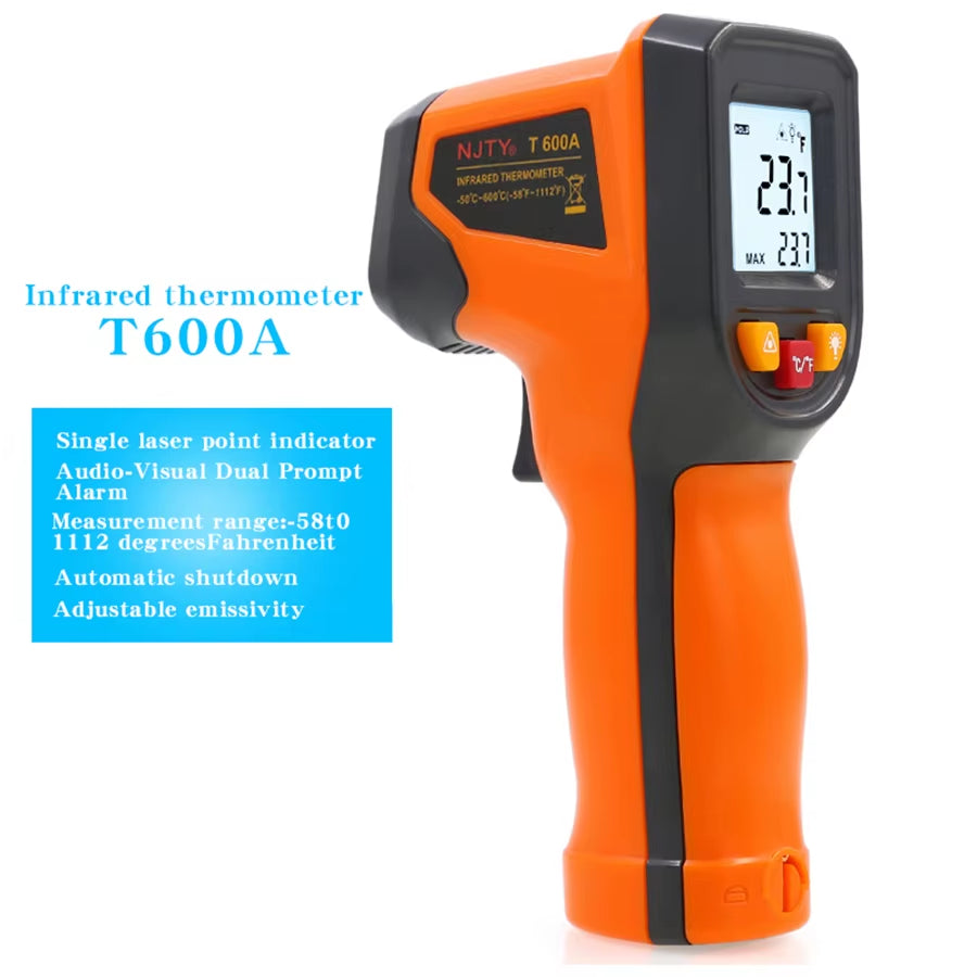 T400 T600A High Precision Infrared Thermometer, Water Thermometer, Baking and Kitchen Industrial Thermometer