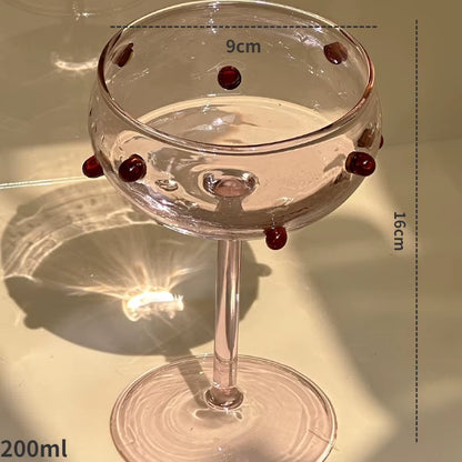 Champagne Coupe Colorful Goblet Glass Sparkling Gem Cocktail Champagne Glass Dessert Drinking Glasses Bar Wine Glasses
