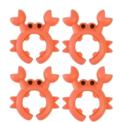 4/1PCS Silicone Spatula Rack Small Crab anti Scalding Overflow Pot Clip Spoon Holder Clip Universal Shovel Rack Kitchen Gadget