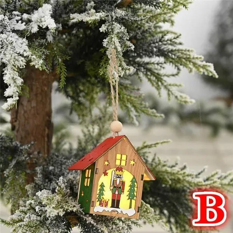 Merry Christmas LED Lights Pendants Ornaments Christmas Table Decoration for Home Xmas Light LED Christmas Decor