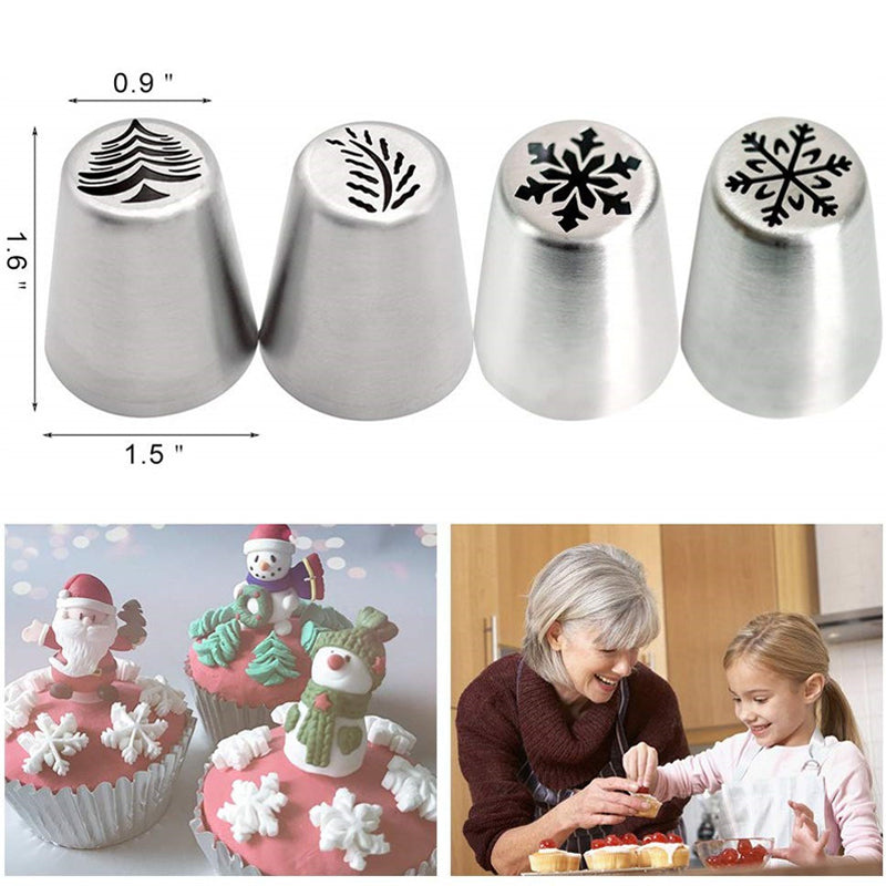 Snowflake Cream Decorating Mouth Is More Fancy Christmas Kitchen Tools