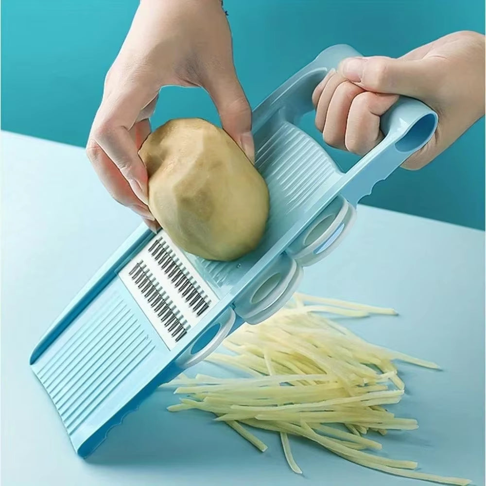 5 In1 Vegetable Fruit Slicer Multifunctional Manual Food Grater Cutter Potato Household Chopper Kitchen Veggie Dicer Gadgets