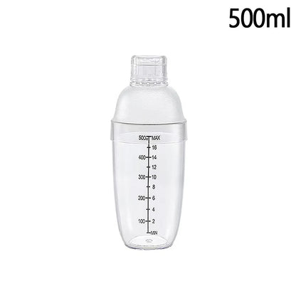 Plastic Cocktail Shaker Hand Shaker Cup with Scales 350Ml/530Ml/700Ml/1000Ml Milk Tea Wine Drink Shaker Mixer Bar Tool
