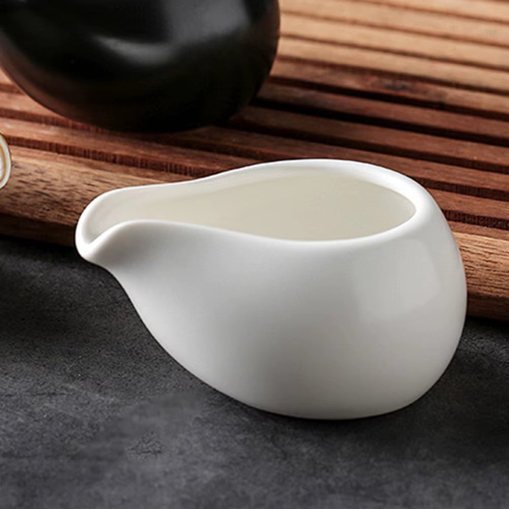 Mini round Spout Ceramic Milk Jug Sauce Pitcher Coffee Syrup Dispenser Cold Kettle Drinkware Kitchen Dining Bar Nordic Style