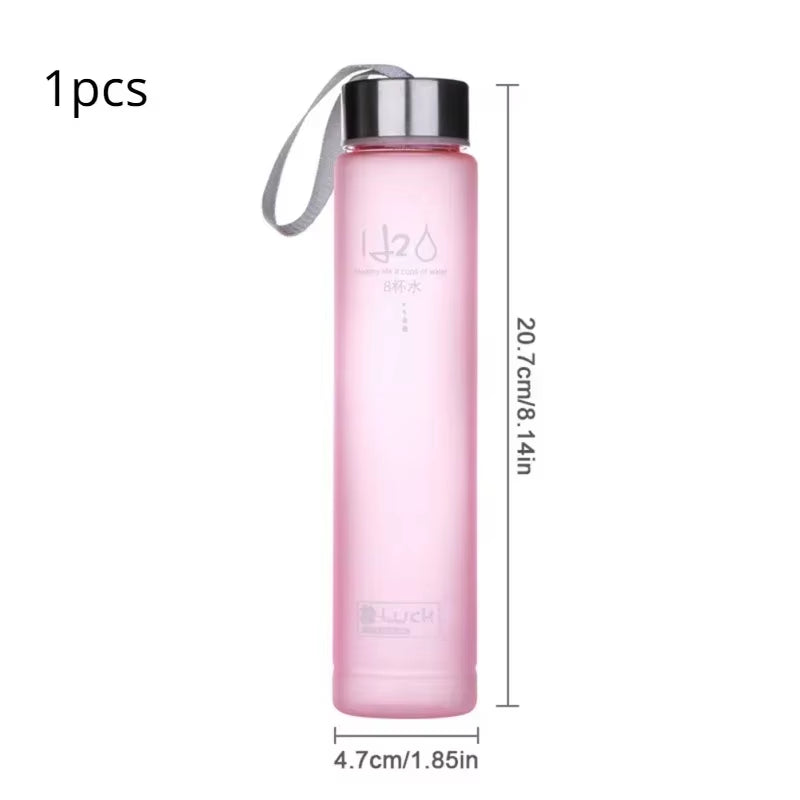 Water Bottle Drinkware Termos Frosted Stainless Steel Thermos Bottle Sport Drink Items Shatterproof Plastic Lemon Juice Storage