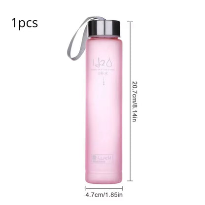 Water Bottle Drinkware Termos Frosted Stainless Steel Thermos Bottle Sport Drink Items Shatterproof Plastic Lemon Juice Storage
