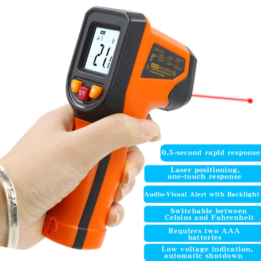 T400 T600A High Precision Infrared Thermometer, Water Thermometer, Baking and Kitchen Industrial Thermometer